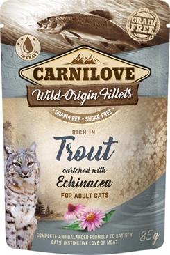 CARNILOVE Cat Pouch Ørred med Echinacea 85g - kattemad